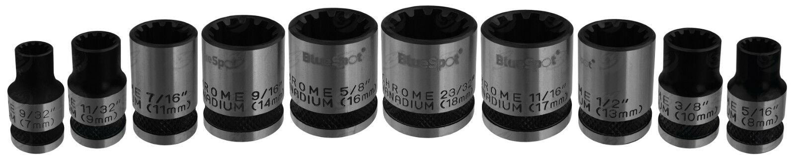 BLUESPOT 10PCS 3/8" DRIVE GEAR LOCK SOCKETS
