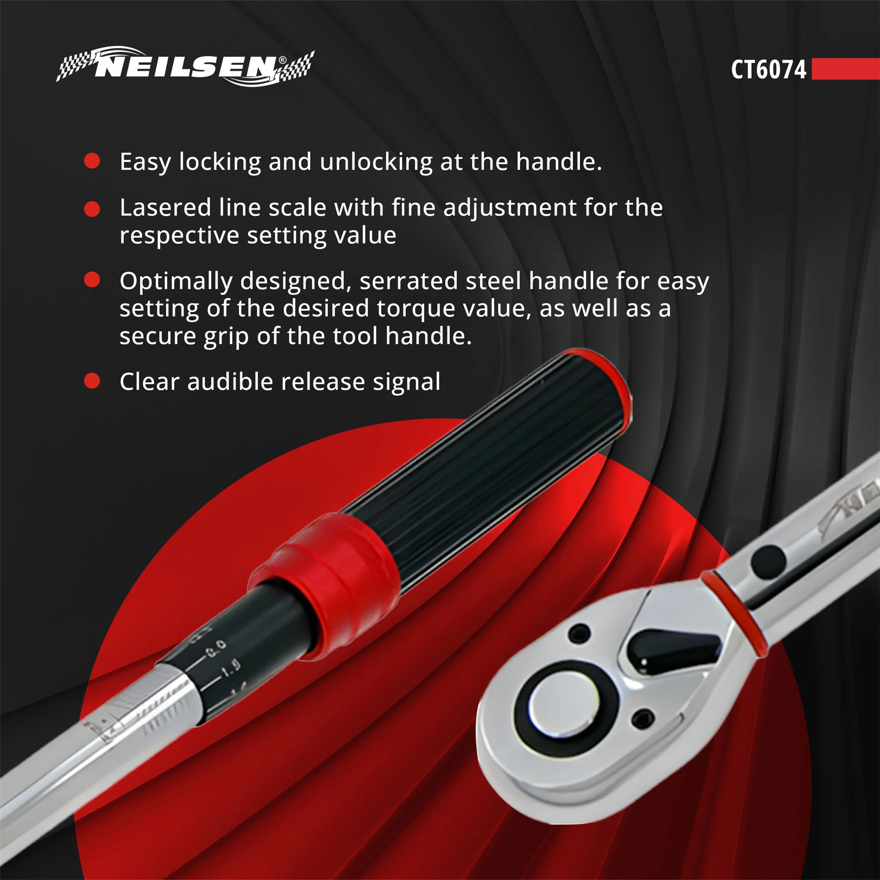 Neilsen 3 Piece Calibrated Torque Wrench Set 1Nm - 330Nm CT6069 - CT6071 - CT6074