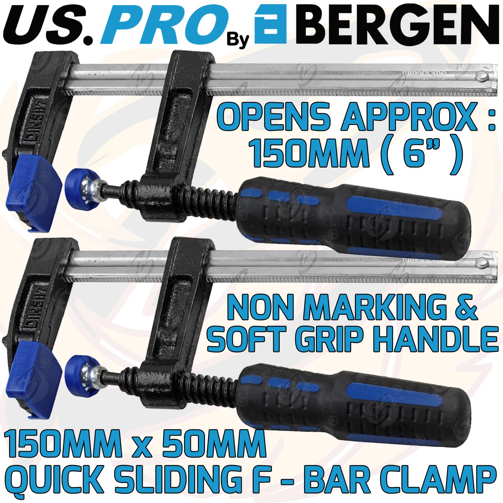 US PRO QUICK SLIDE F CLAMPS 150mm x 50mm ( x 2 )
