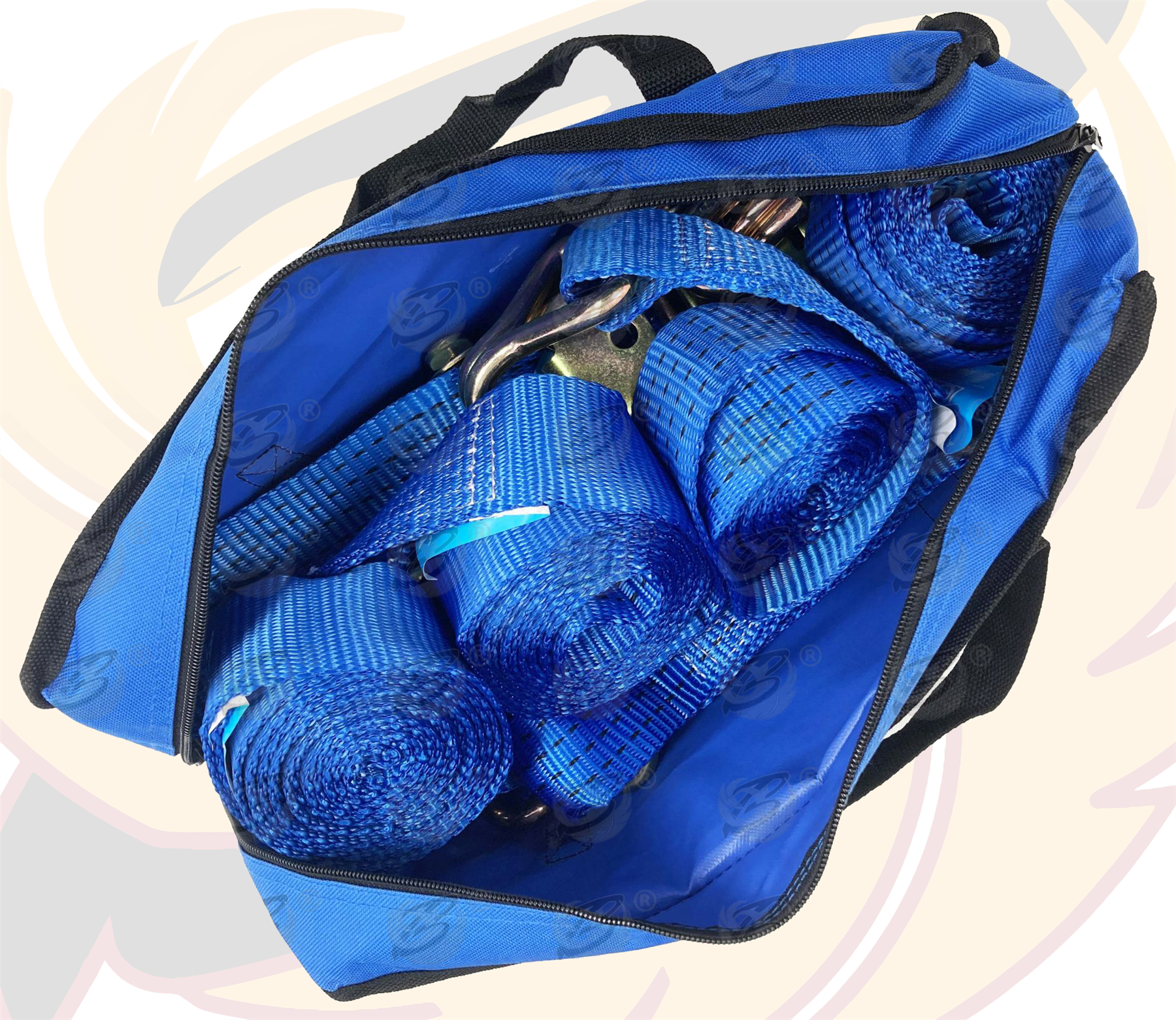 Toolzone 16 Piece Ratchet Strap / Tie Down Set ( Car Transporter Set ) ( TD068 )