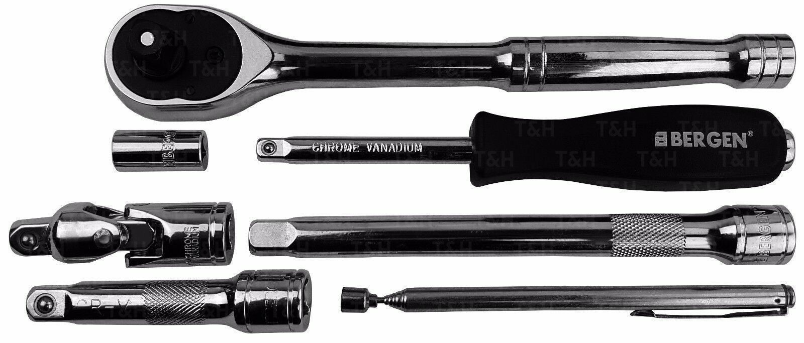 US PRO 52PCS 1/4" & 3/8" DRIVE GEAR LOCK SOCKET & BIT SET 4MM - 19MM