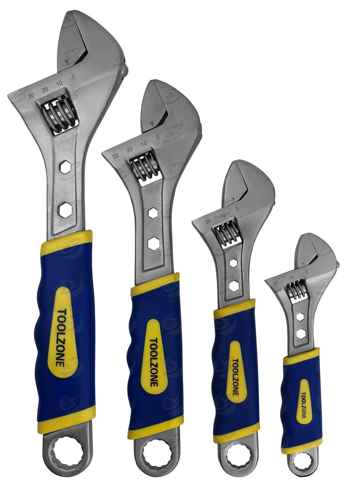 TOOLZONE 4PCS ADJUSTABLE WRENCH SET
