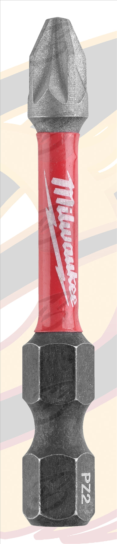 MILWAUKEE 10PCS PZ2 x 50MM PHILLIPS IMPACT DRILL / DRIVER BITS ( SHOCKWAVE IMPACT DUTY )