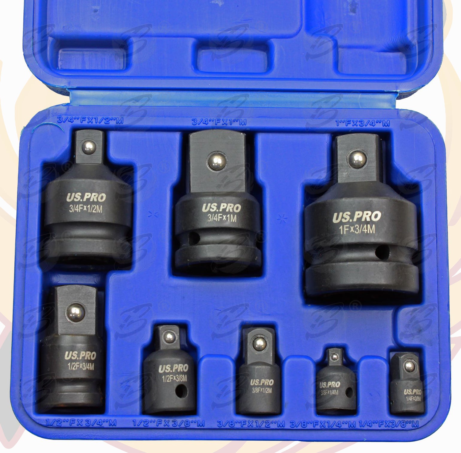 US PRO 8PCS IMPACT SOCKET ADAPTERS ( 1/4" - 1" )
