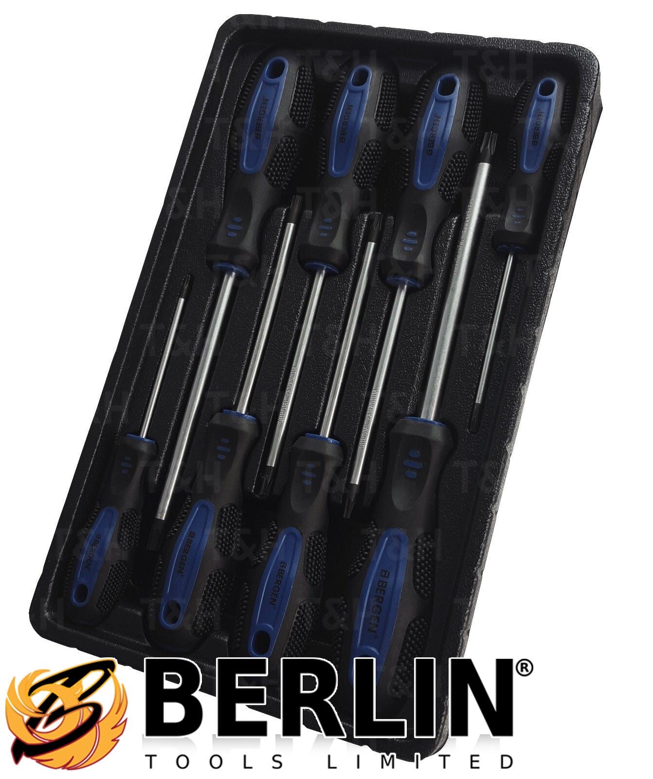 US Pro 8 Piece Magnetic Tamperproof Torx Screwdrivers T8 - T40 1608