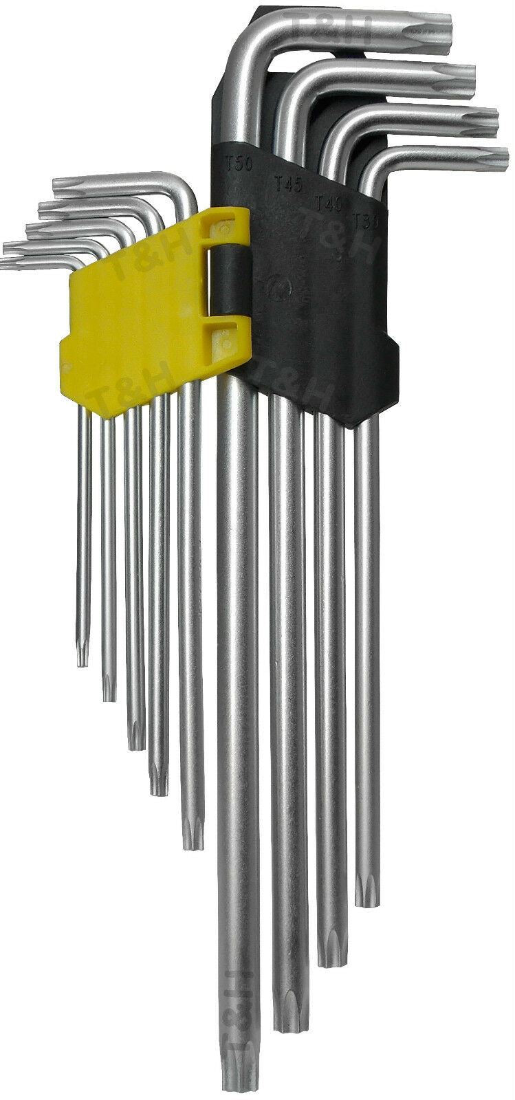 US PRO 9PCS EXTRA LONG TORX KEY SET T10 - T50