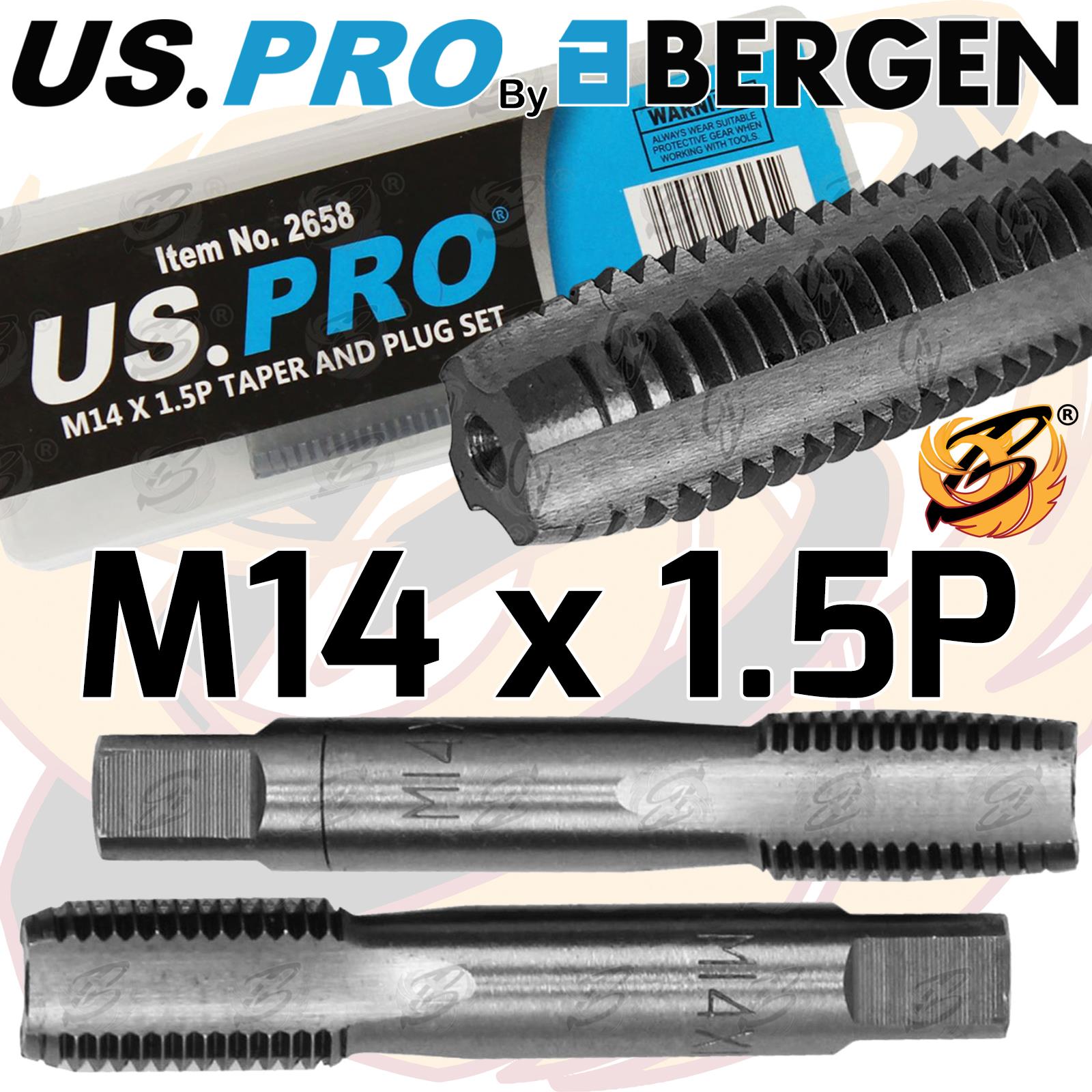 US Pro M14 x 1.5P Taper & Plug Set 2658