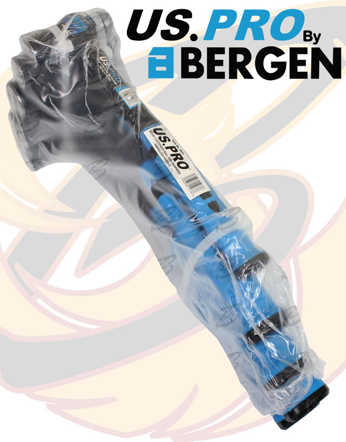 US PRO 5PCSEXTENDED BALL PEIN HAMMER SET 8OZ - 16OZ - 24OZ - 32OZ - 40Z