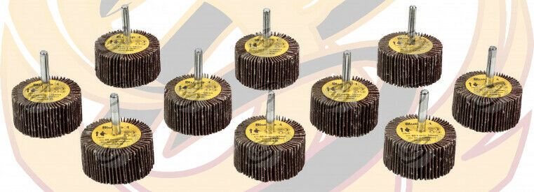 BlueSpot 10 Piece Flap Wheel Discs ( 80 Grit - 50mm ) ( 19612 )