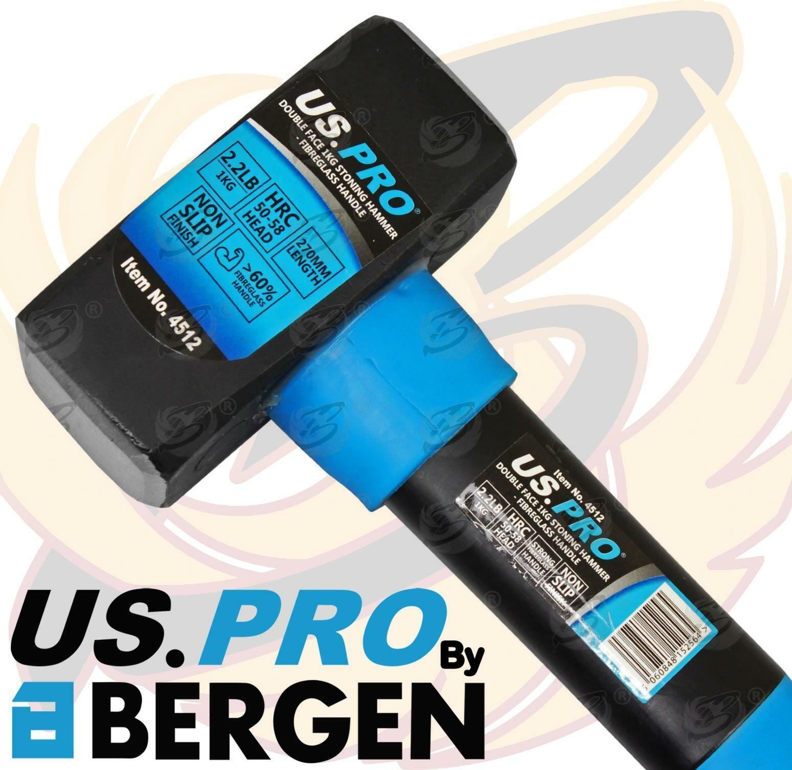 US PRO 1KG 11" LONG FIBREGLASS STONING HAMMER