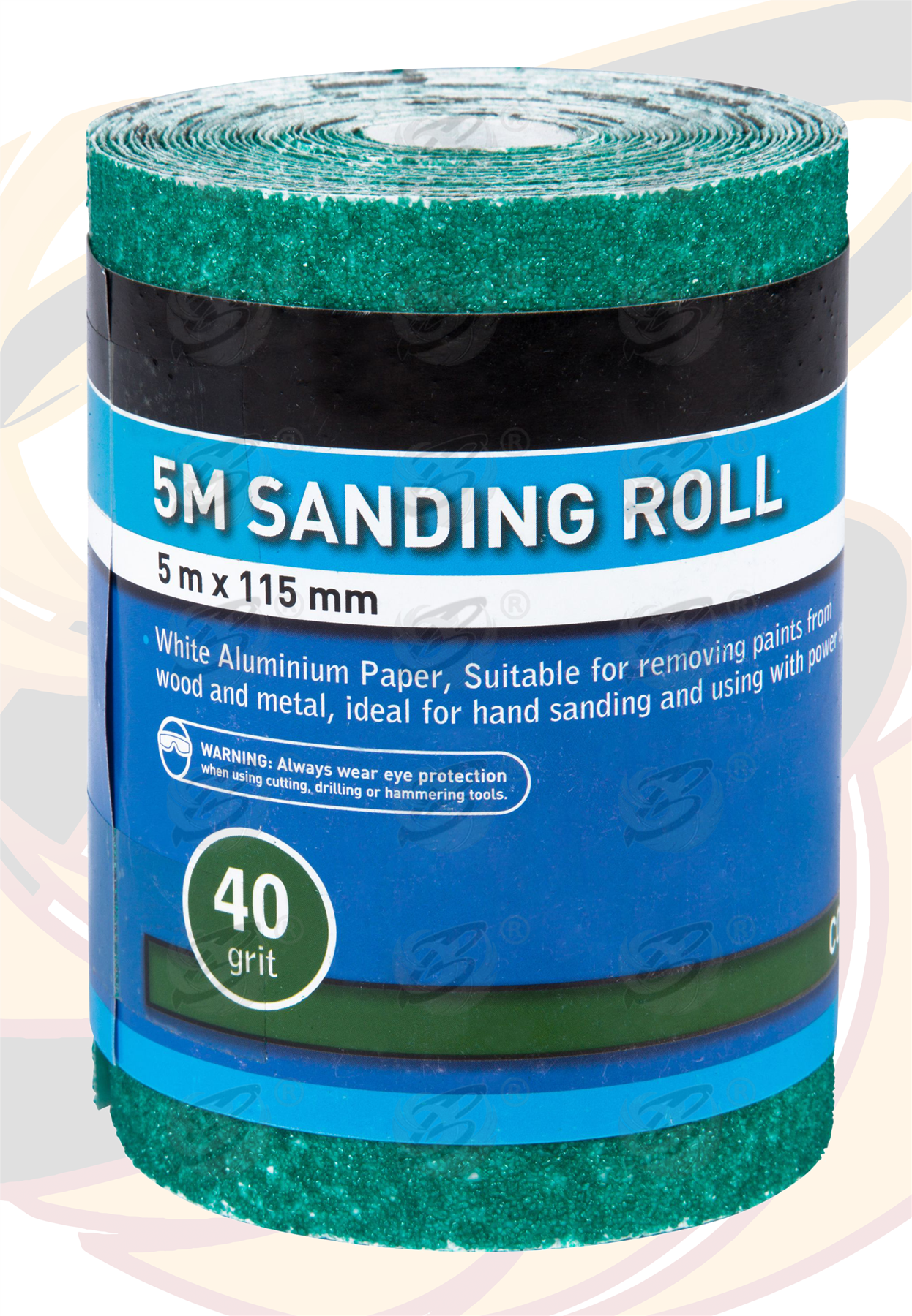 BLUESPOT 40 GRIT SANDING ROLL ( 5M x 115MM ) ( 2 ROLLS )