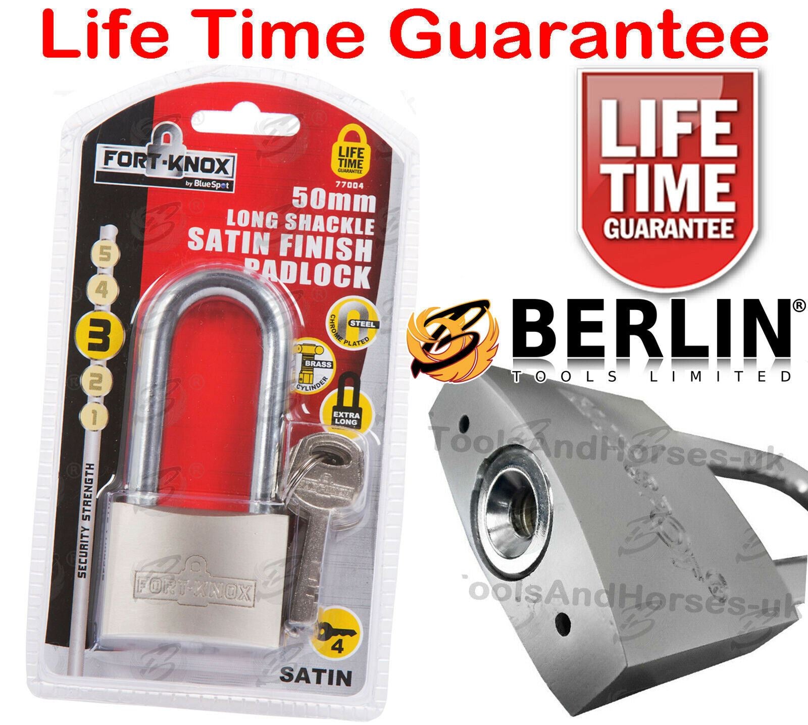 BLUESPOT 50MM LOCK SHACKLE PADLOCK