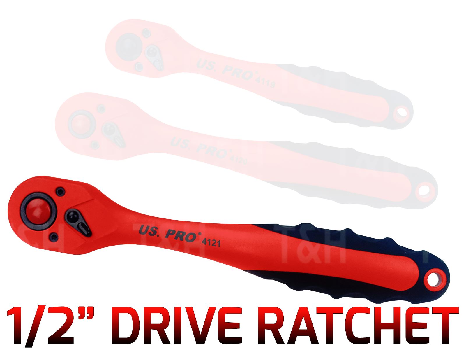 US PRO 1/2" DRIVE 72 TOOTH LIGHTWEIGHT RATCHET HANDLE