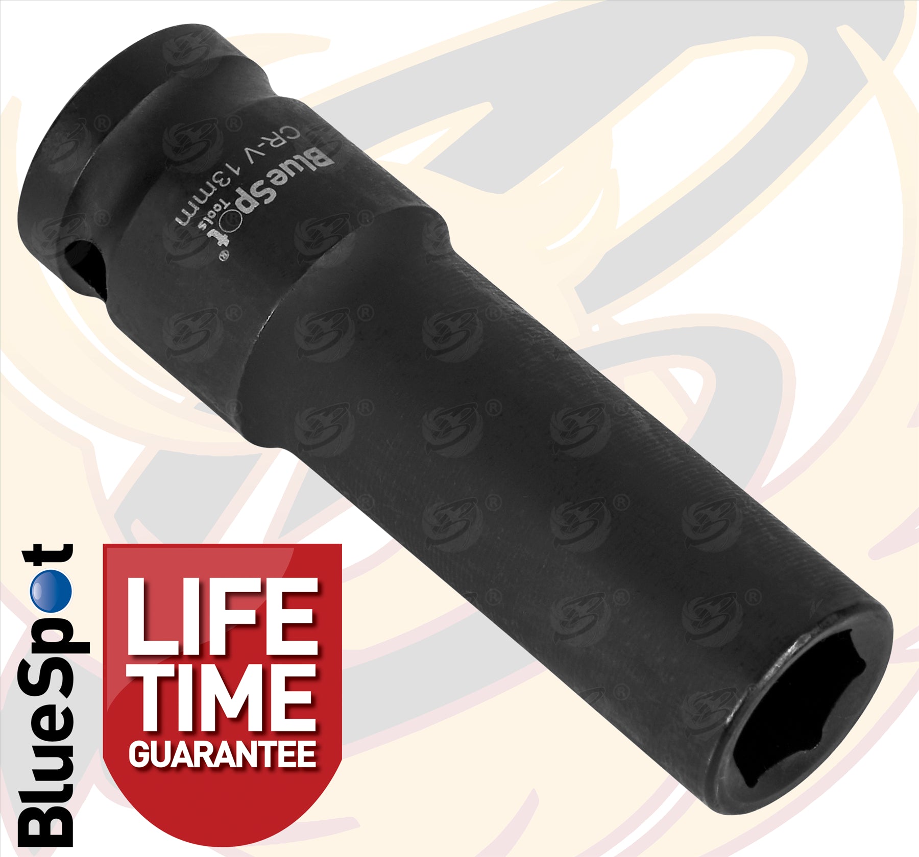 BLUESPOT 13MM 1/2" DRIVE 6 POINT DEEP IMPACT SOCKET ( SINGLE )