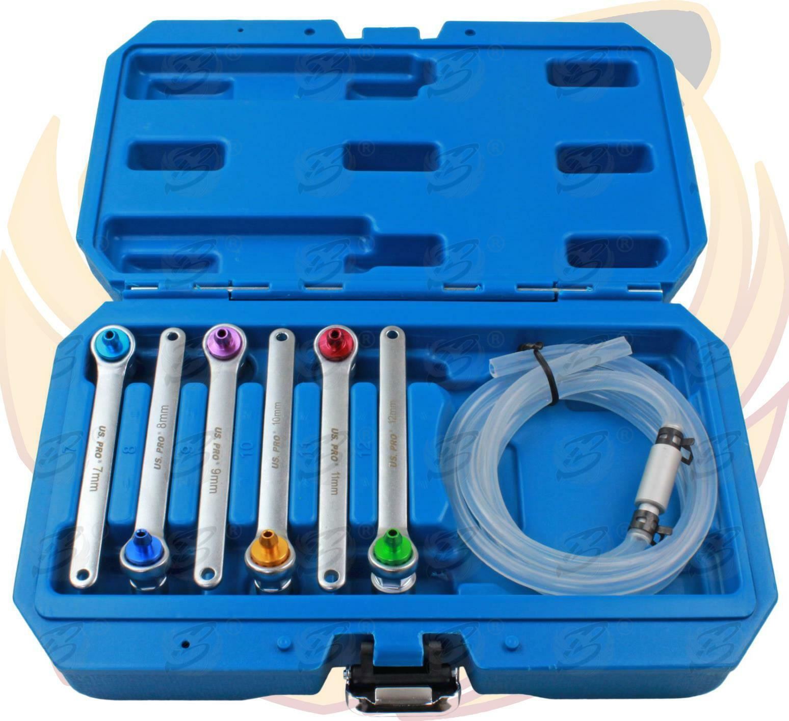 US PRO 6PCS 12 POINT BRAKE CLUTCH BLEED SPANNERS 7MM - 12MM