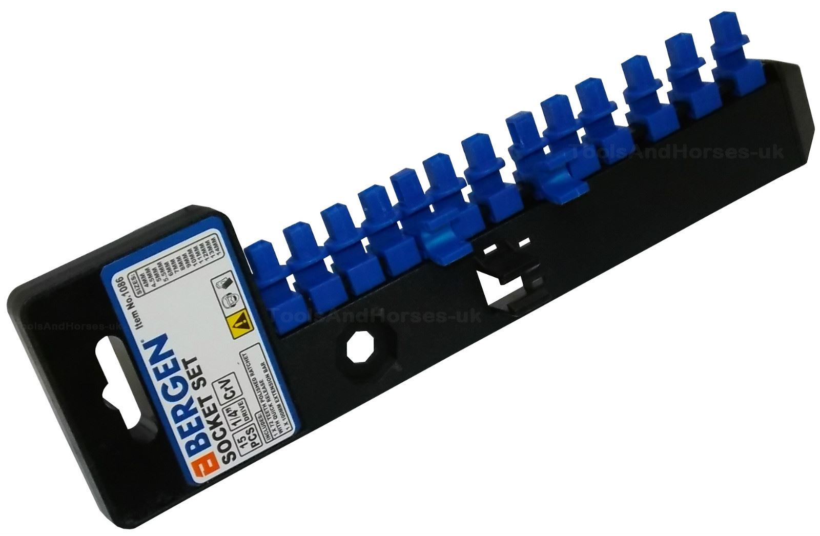 US Pro 15 Piece 1/4" Drive 6 Point Socket Set 4mm - 14mm 3226