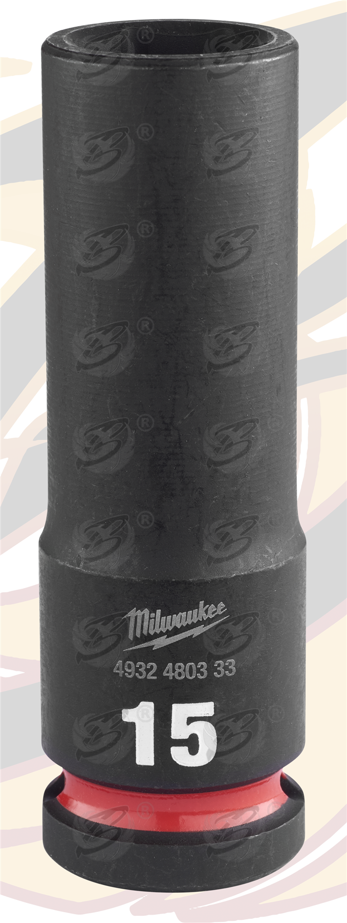 Milwaukee 15mm 1/2" Drive 6 Point Deep Impact Socket ( Single ) ( 4932480333 )