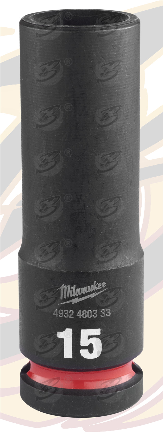 MILWAUKEE 15MM 1/2" DRIVE 6 POINT DEEP IMPACT SOCKET ( SINGLE )