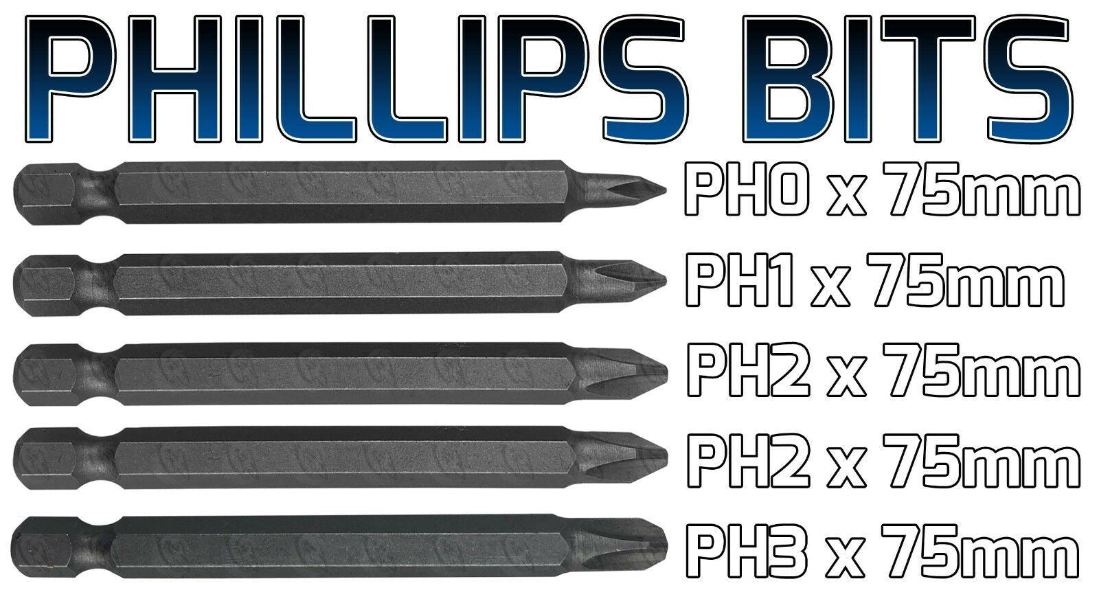 BLUESPOT 36CS 75MM POWER BIT SET