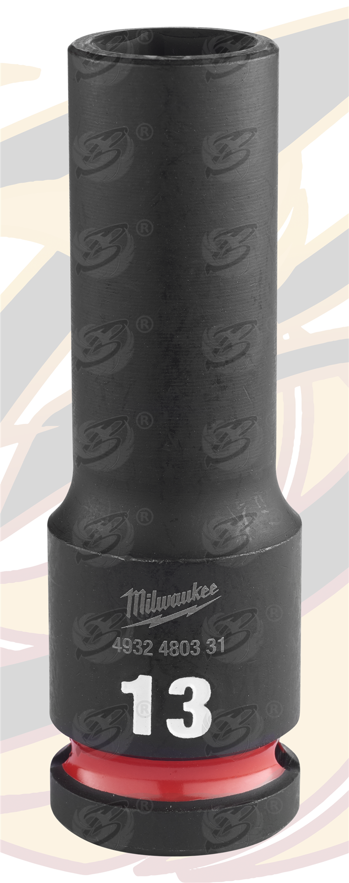 Milwaukee 13mm 1/2" Drive 6 Point Deep Impact Socket ( Single ) ( 4932480331 )