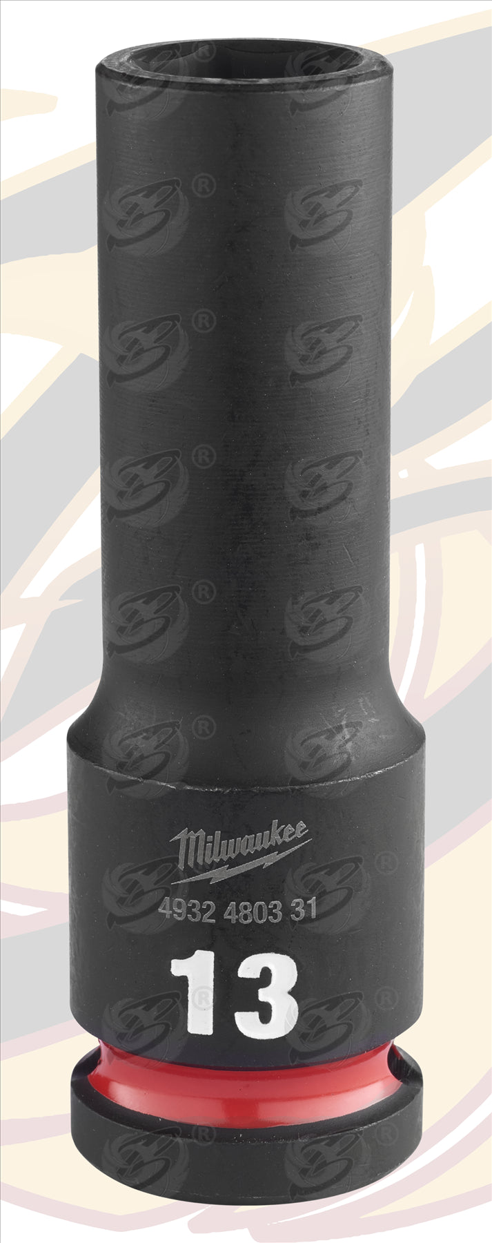 MILWAUKEE 13MM 1/2" DRIVE 6 POINT DEEP IMPACT SOCKET ( SINGLE )