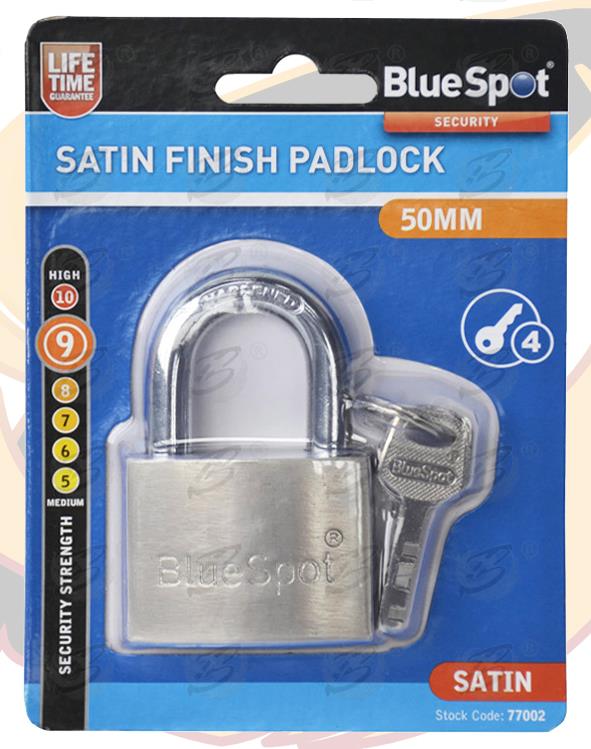 BLUESPOT 50MM SATIN FINSIH PADLOCK