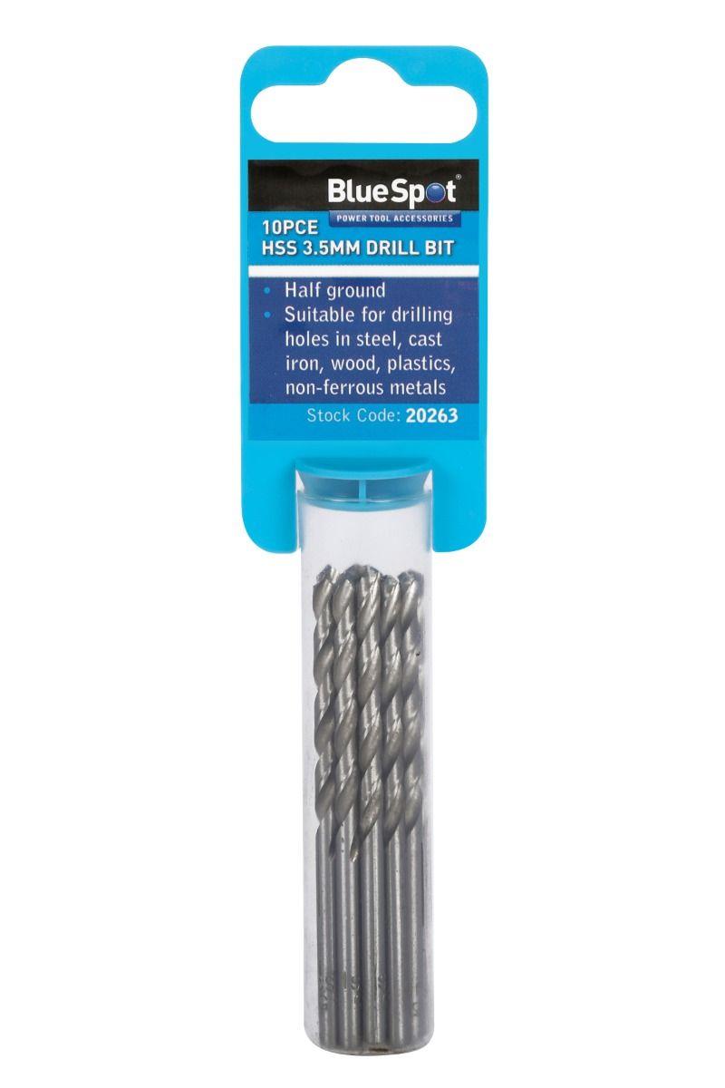 BlueSpot 10 Piece 3.5mm HSS Drill Bit Set ( 20263 )