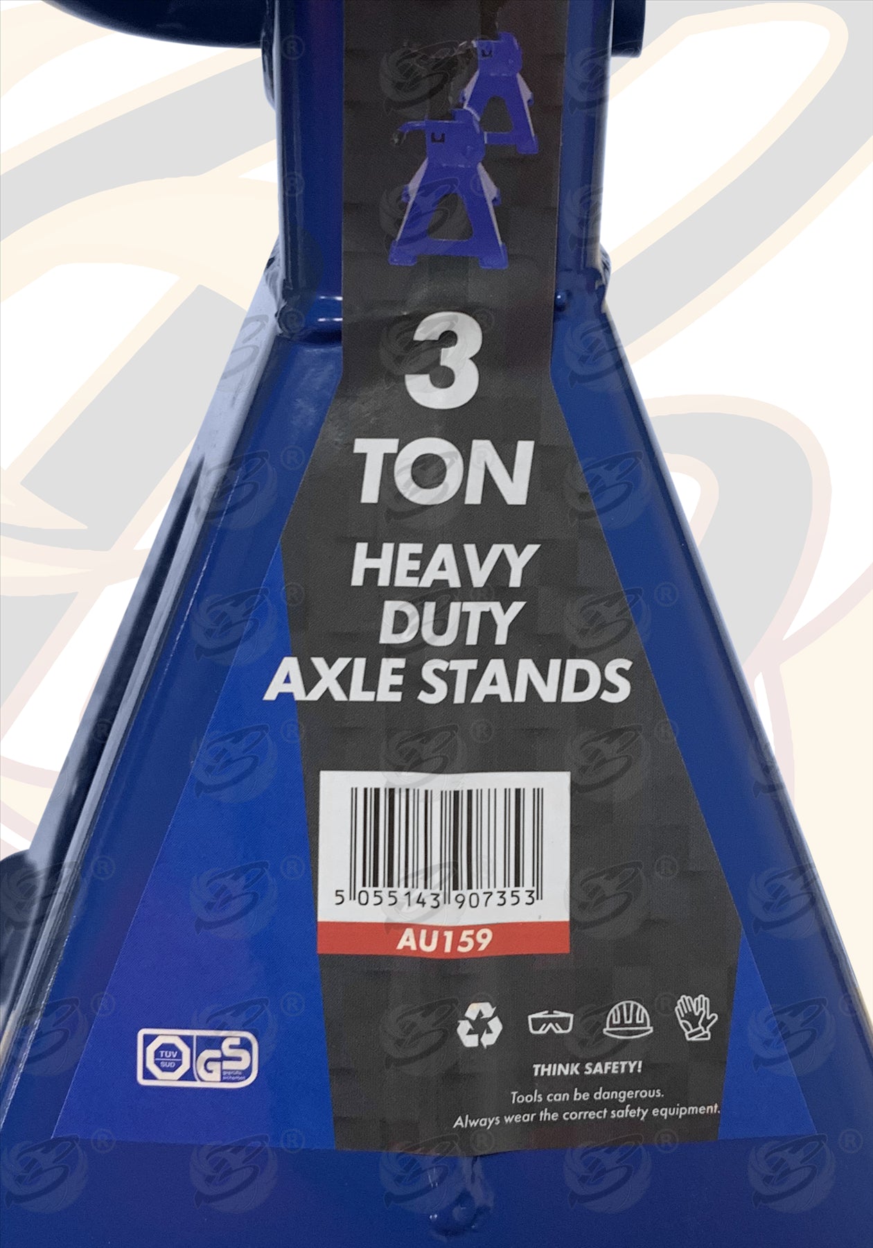 TOOLZONE 3 TON ( TONNE ) AXLE STANDS ( 2 PAIRS )