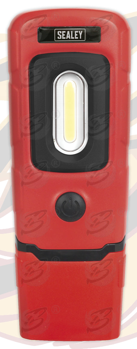 SEALEY RECHARGEABLE COB LED LI - ION WORK LIGHT ( RED )