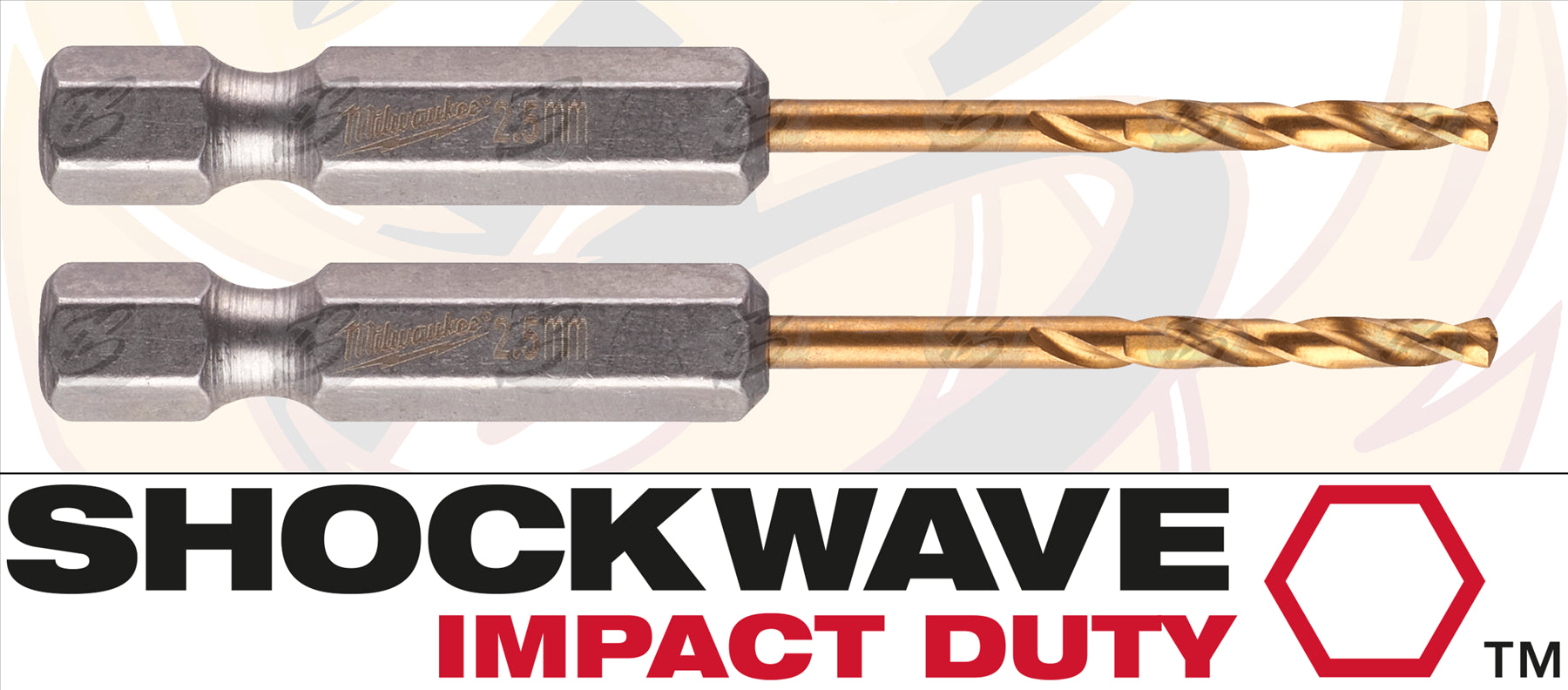 MILWAUKEE 2.5MM HSS TITANIUM METAL RED HEX DRILL BIT