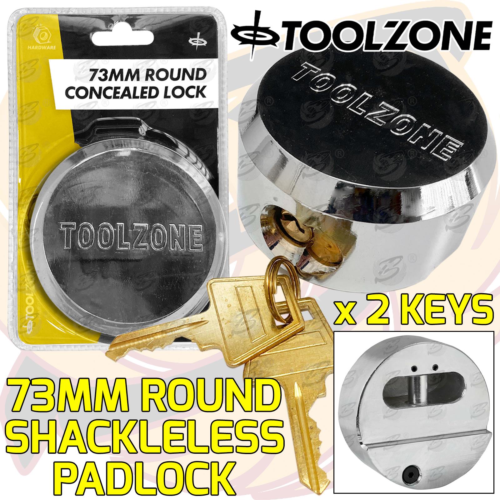 TOOLZONE 73MM ROUND SHACKLELESS PADLOCK