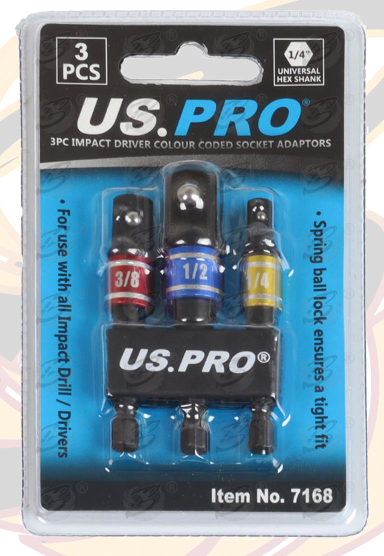 US PRO 3PCS IMPACT DRILL ADAPTER