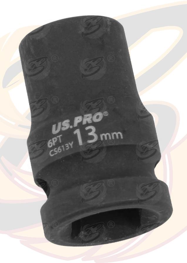 US Pro 13mm 1/2" Drive 6 Point Shallow Impact Socket 3815