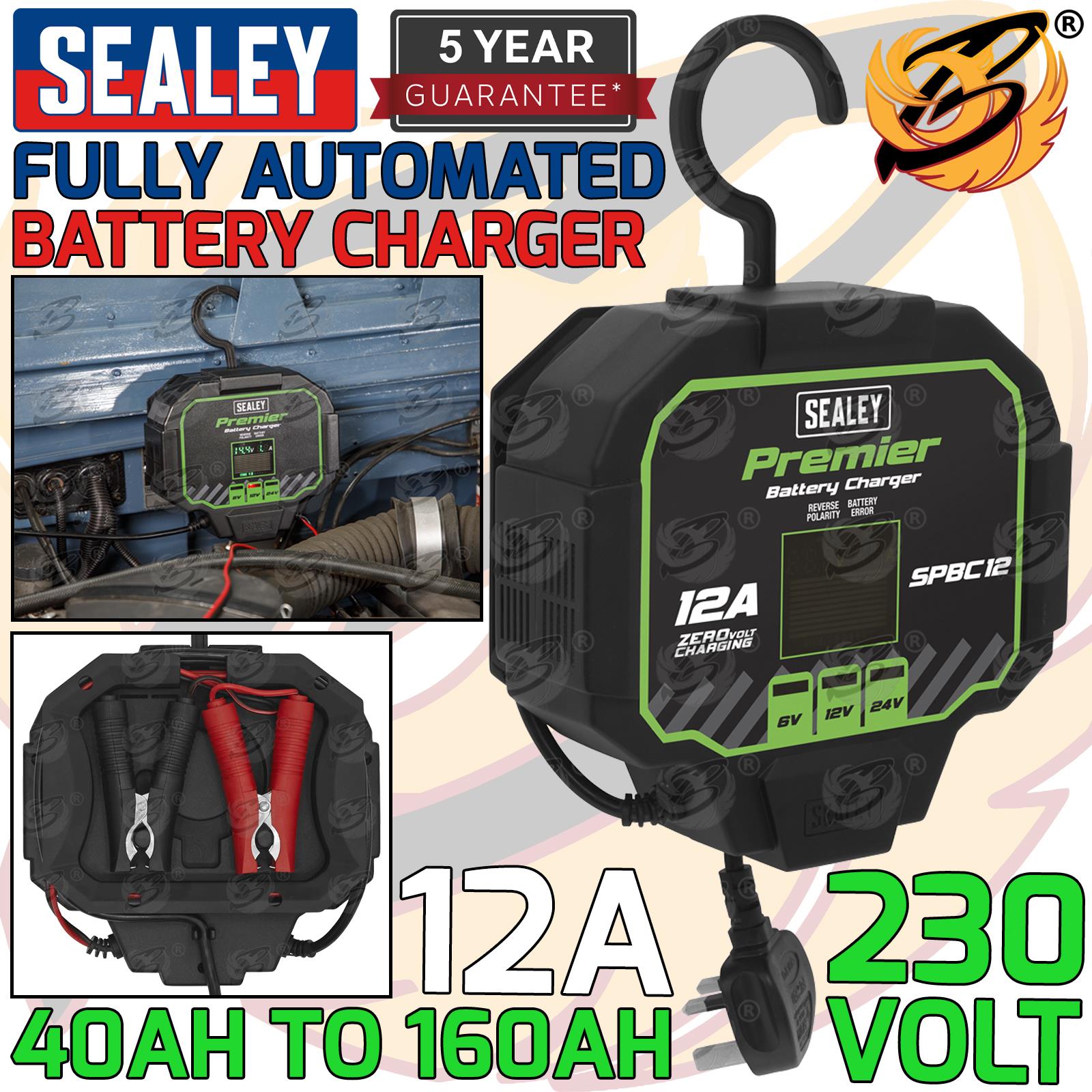 SEALEY 12A FULLY AUTOMATED BATTERY CHARGER