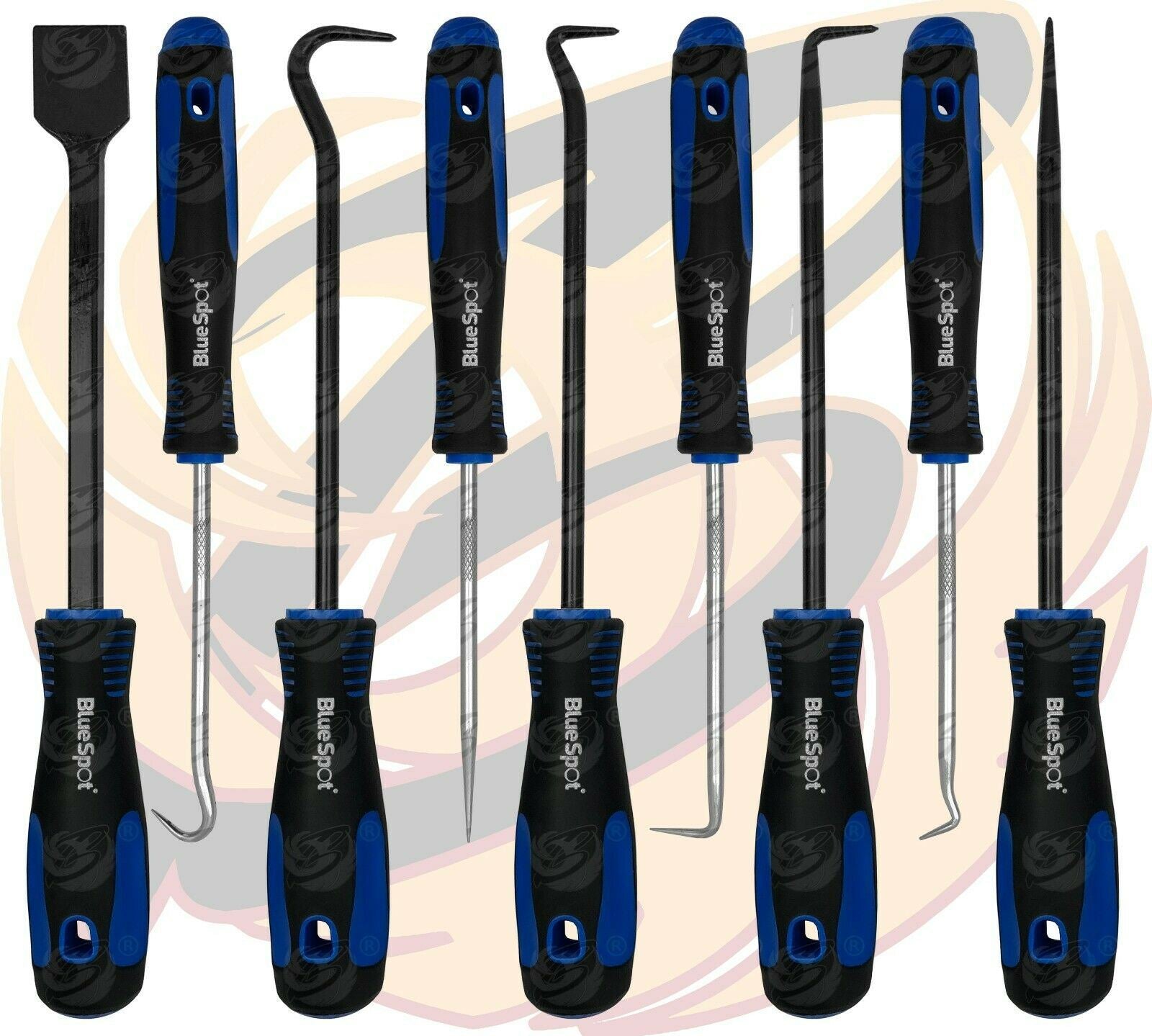 BLUESPOT 9PCS HOOK, PICK & SCRAPER SET