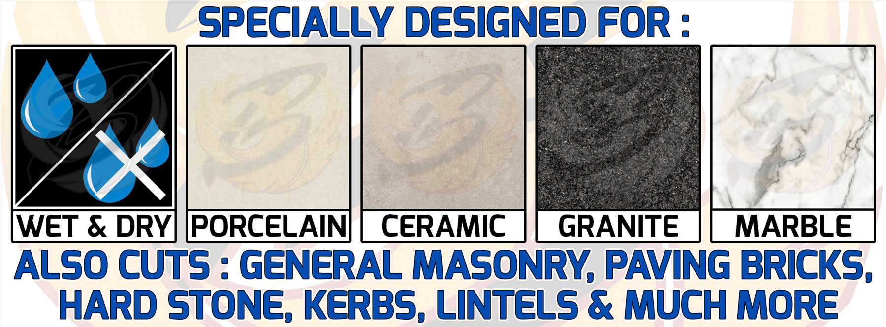 BLUESPOT 4.5" / 115MM TURBO DIAMOND CUTTING DISC ( X 2 )