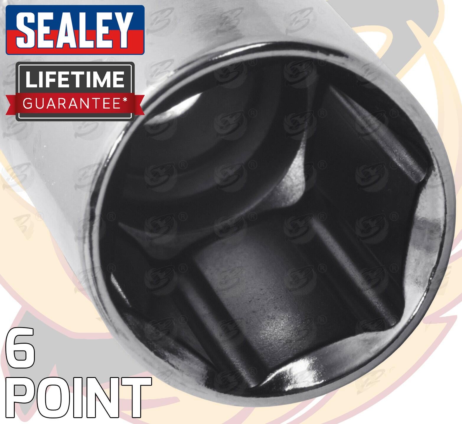 SEALEY 35PCS 3/8" DRIVE 6 POINT SOCKET SET 8MM - 22MM