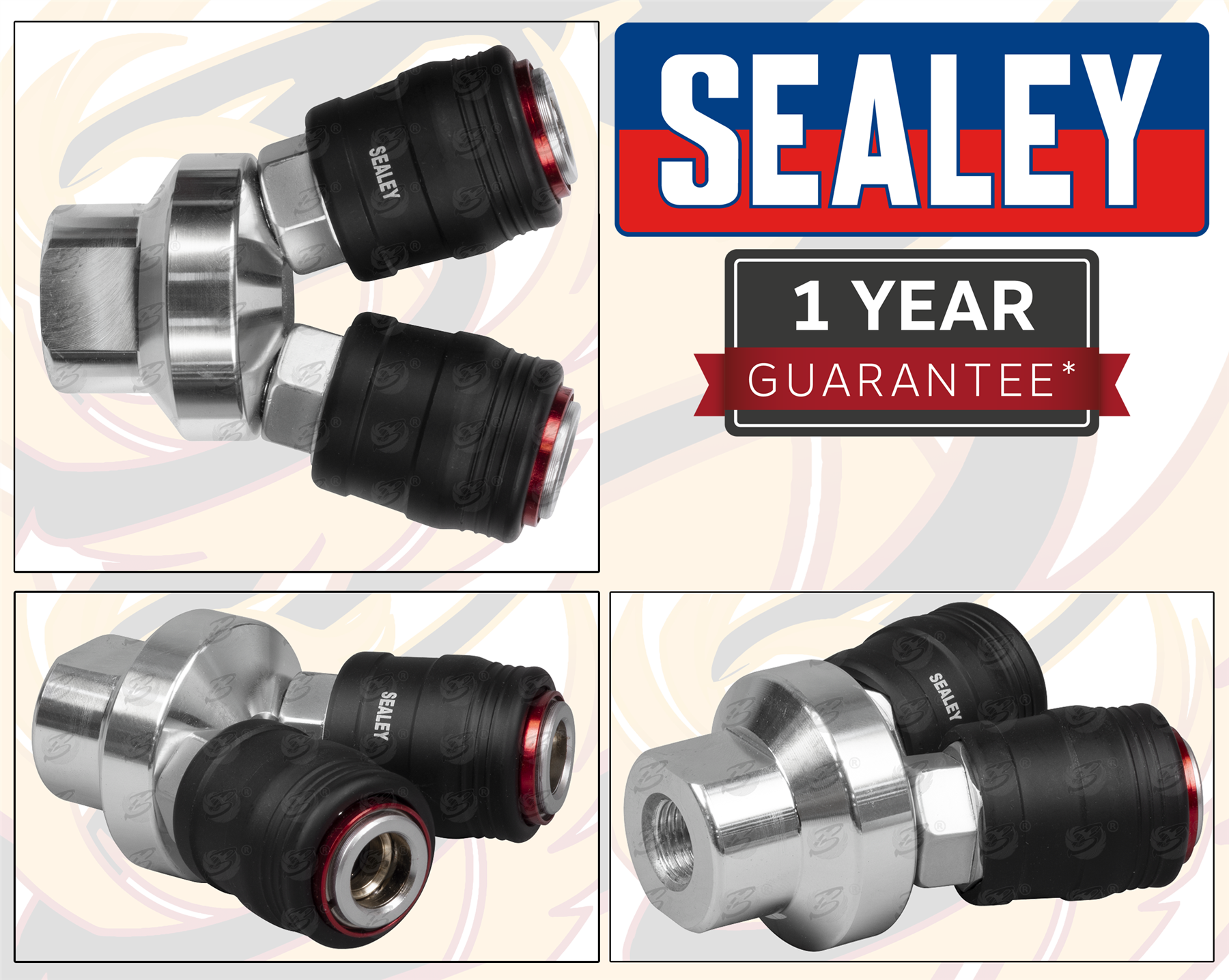 Sealey High Flow Twin Coupling Body Female 1/4"Bs Point ( ACH55 )