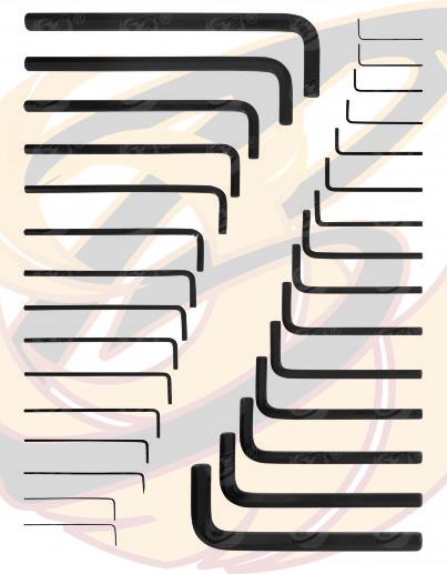 TOOLZONE 30PCS METRIC & IMPERIAL HEX KEYS