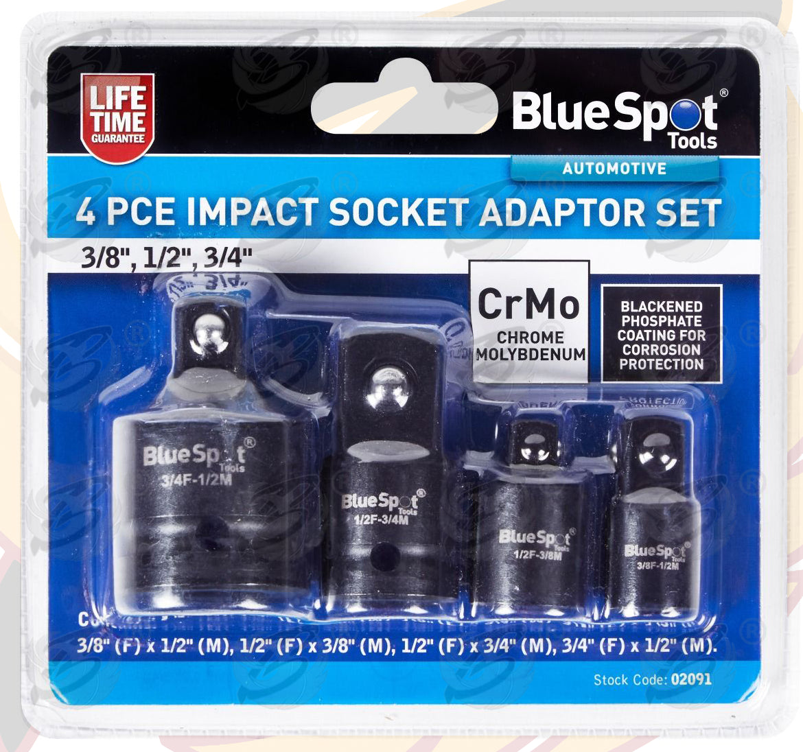 BLUESPOT 4PCS IMPACT ADAPTER SET ( 3/8" - 3/4" )