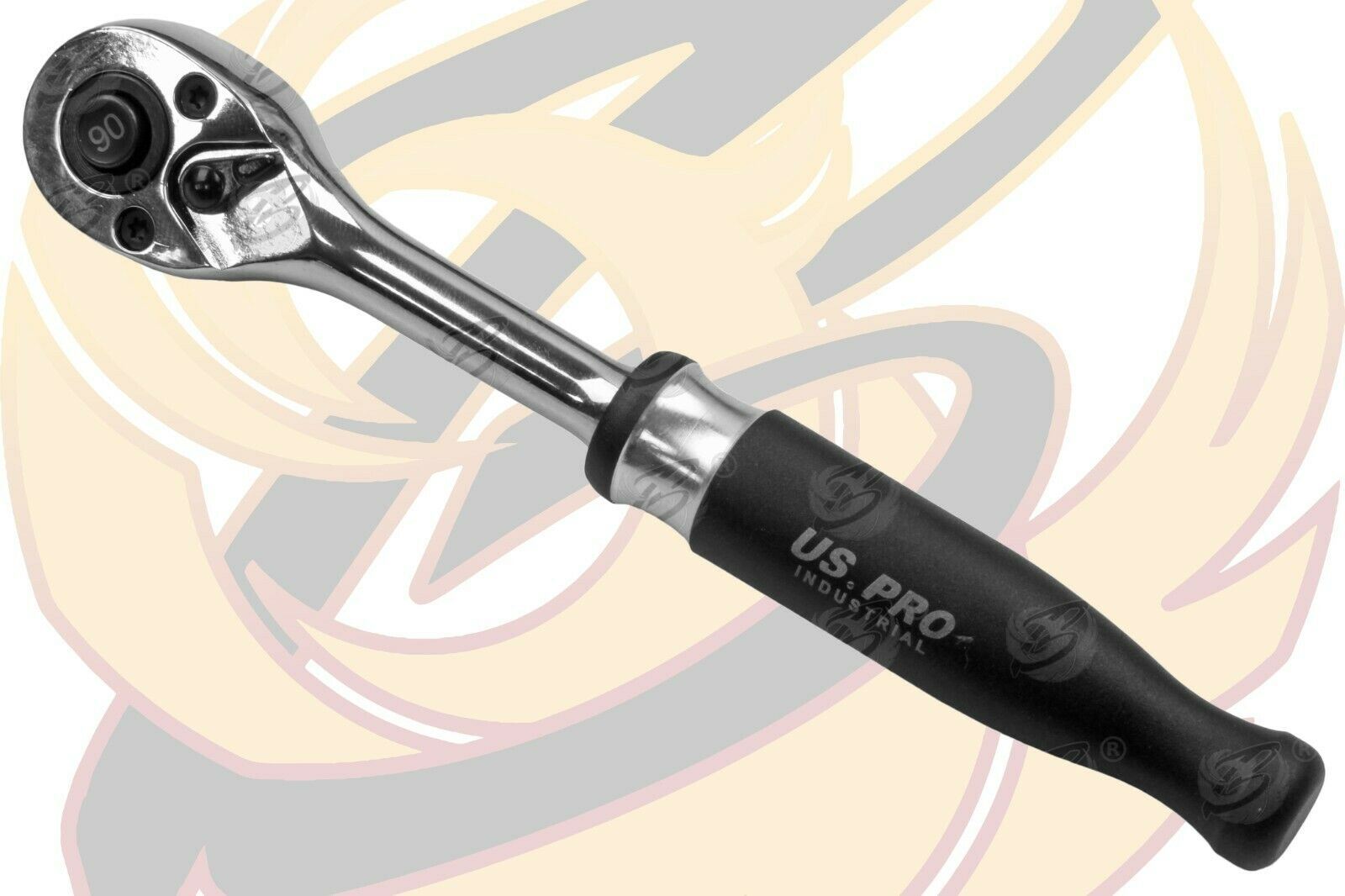 US PRO INDUSTRIAL 1/4" DRIVE 90 TOOTH RATCHET HANDLE