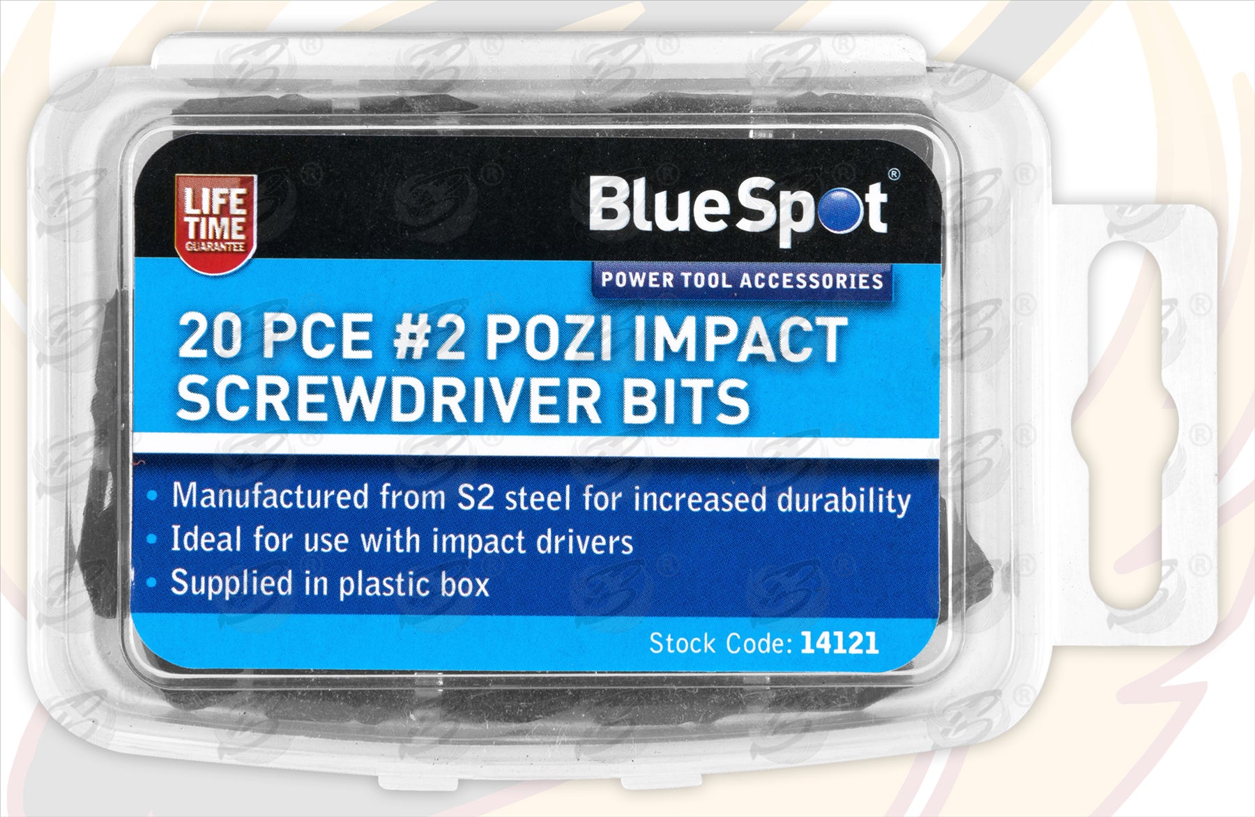 BLUESPOT 20PCS x PZ2 x 25mm IMPACT DRILL / DRIVER BITS