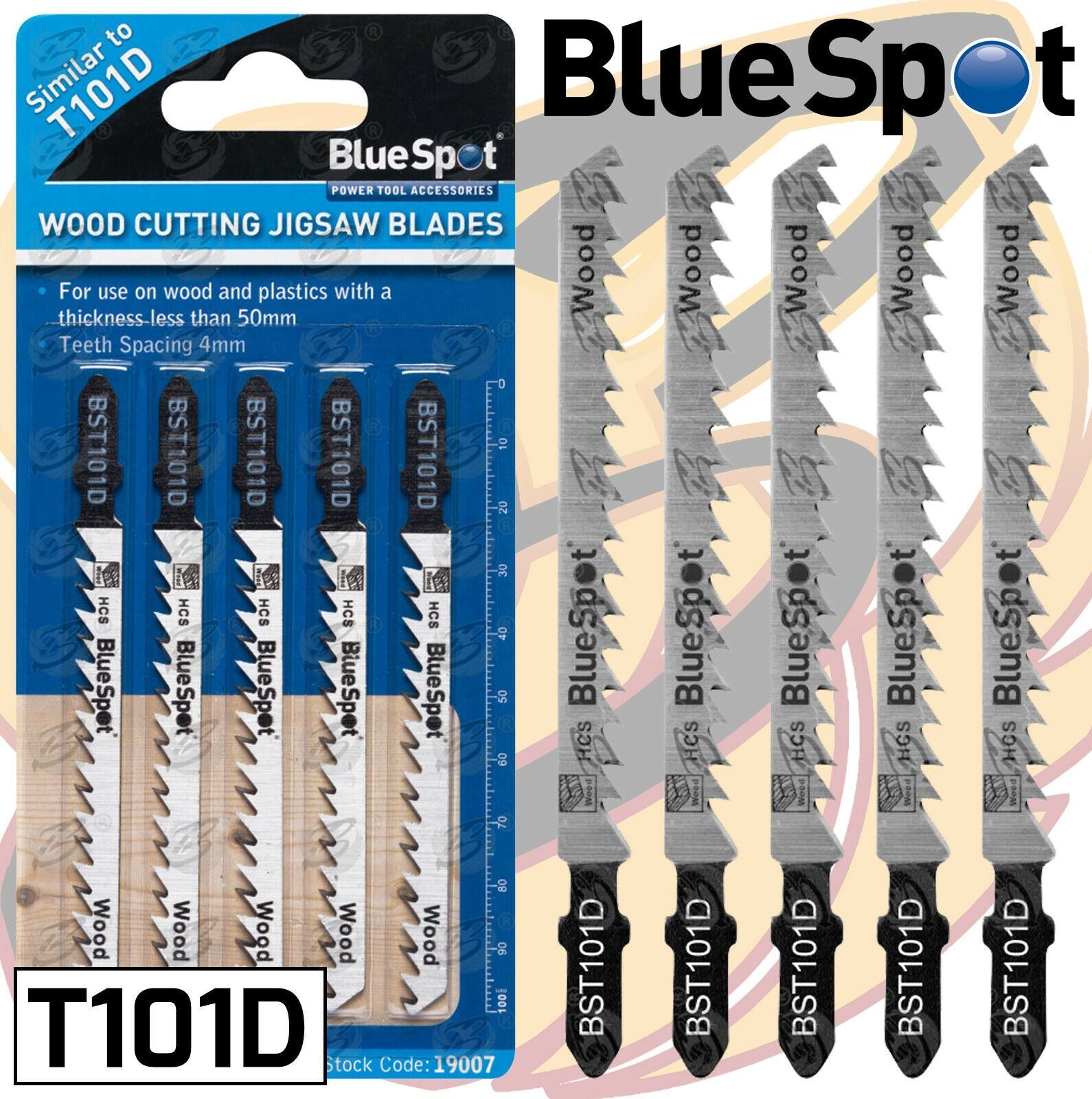 BLUESPOT T101D 6TPI JIGSAW BLADES