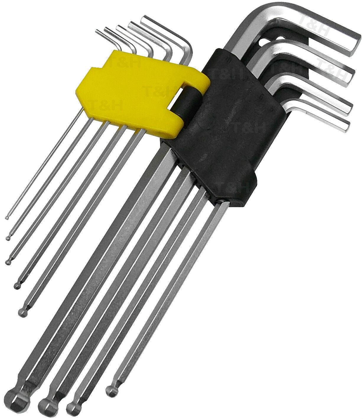 US Pro 9 Piece Extra Long Ball End Hex Key Set H1.5 - H10 2234