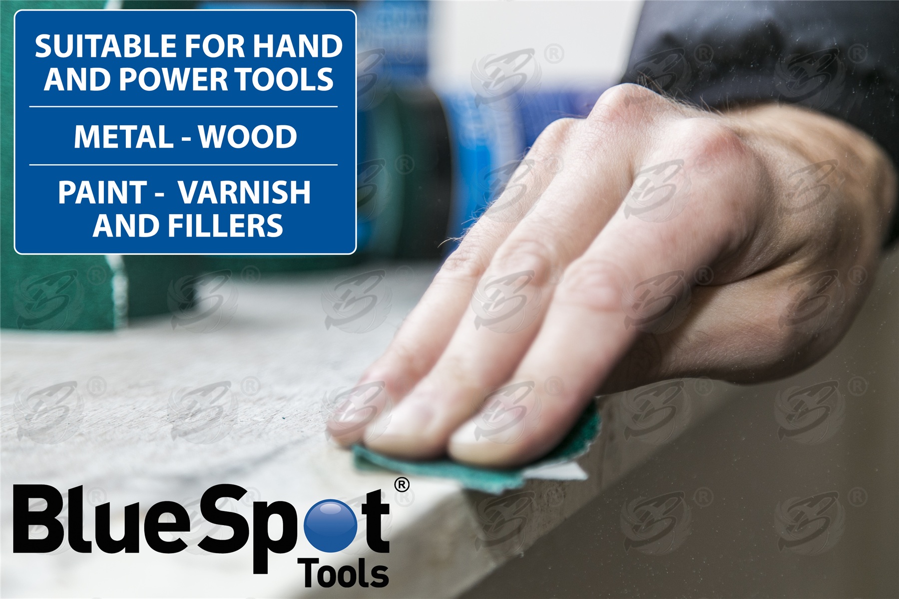 BLUESPOT 40 GRIT SANDING ROLL ( 5M x 115MM ) ( 2 ROLLS )