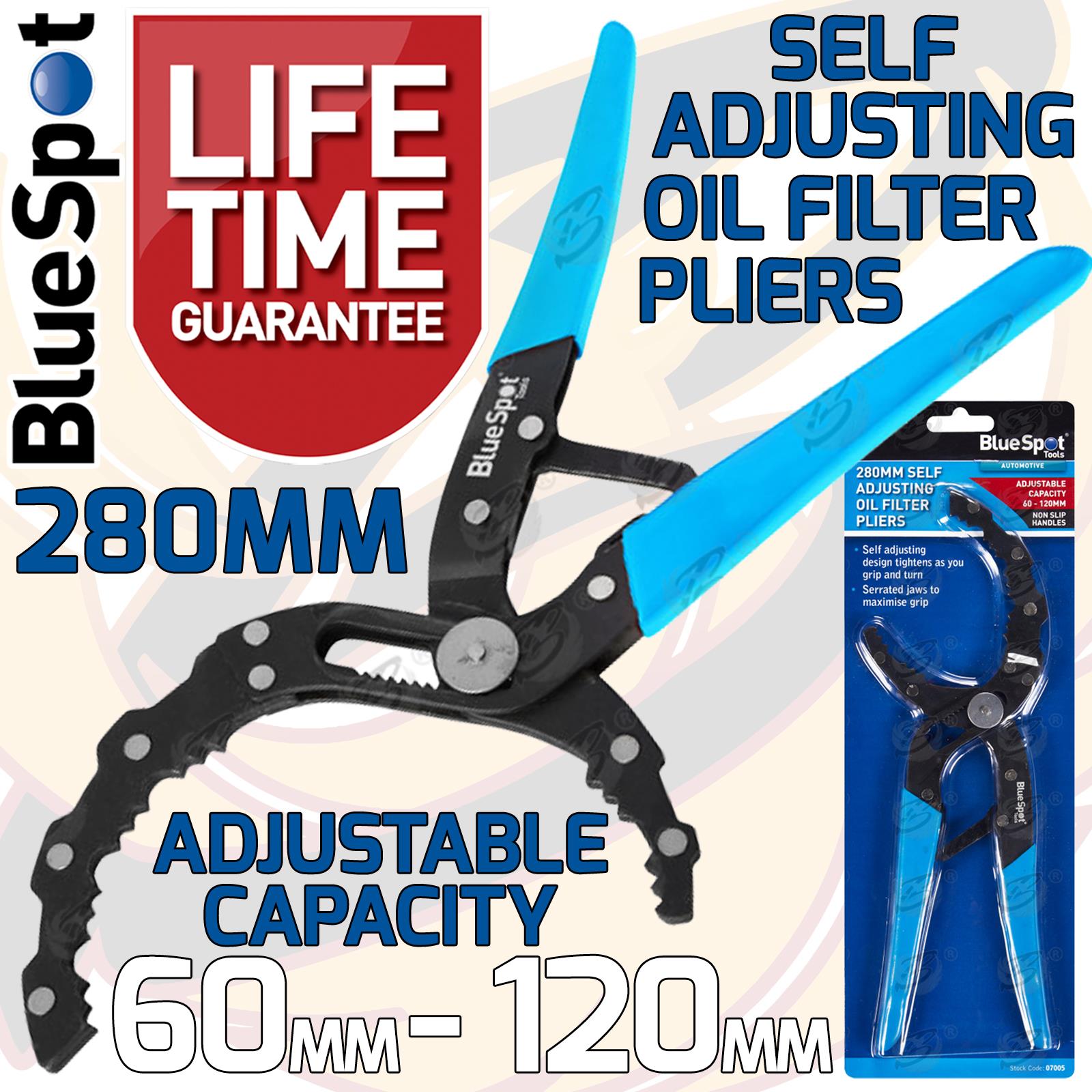 BLUESPOT SELF ADJUSTING OIL FILTER PLIERS 60MM - 120MM