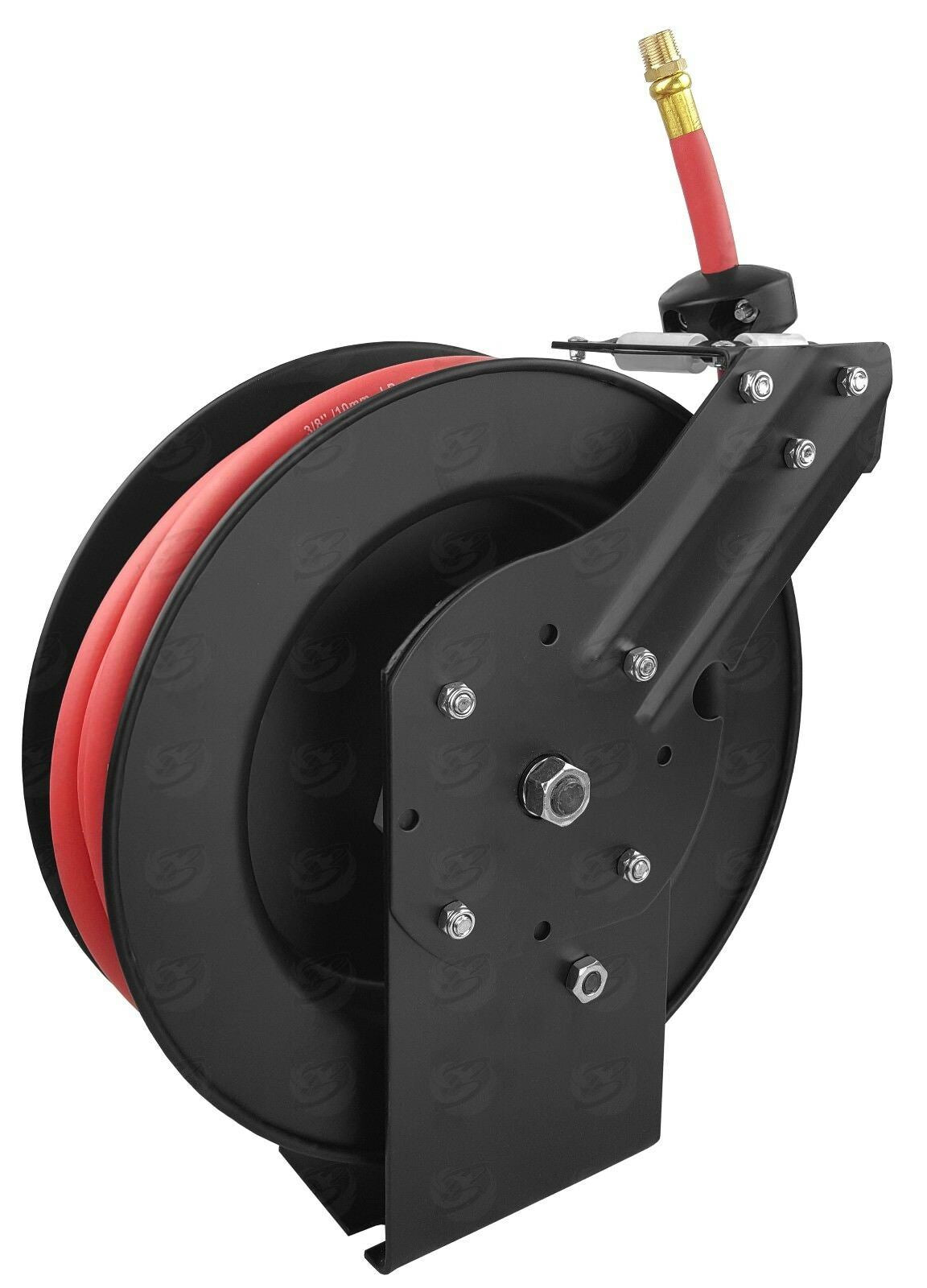 Toolzone Heavy Duty 3/8" x 30 Foot Auto Retractable Air Line Hose Compressor Air Hose Line AT102