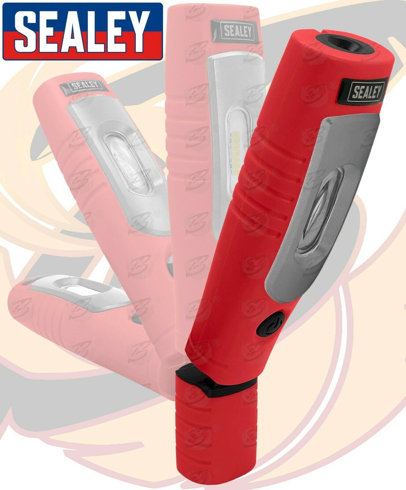 SEALEY RECHARGEABLE SMD LED LI - ION WORK LIGHT ( RED )