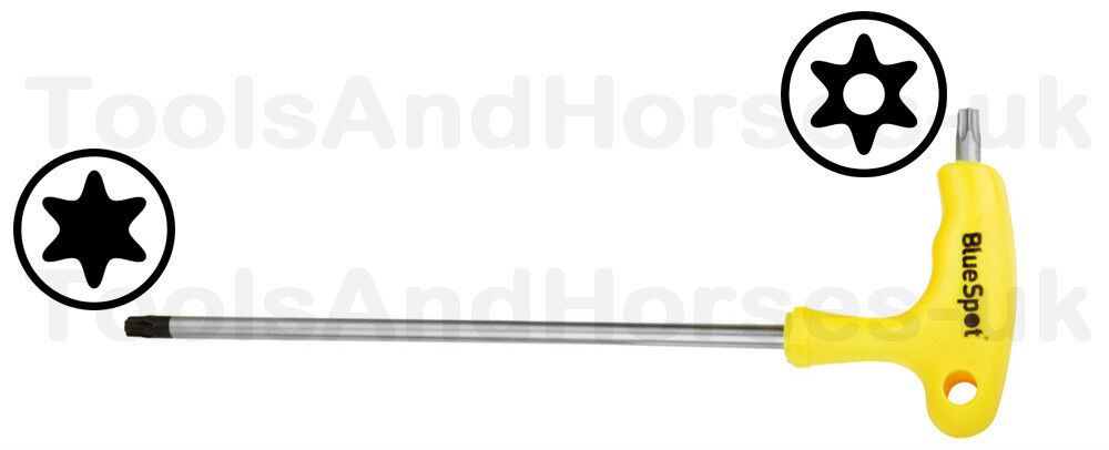 BlueSpot 6 Piece Magnetic T Handle Torx Key Set T10 - T40 12183