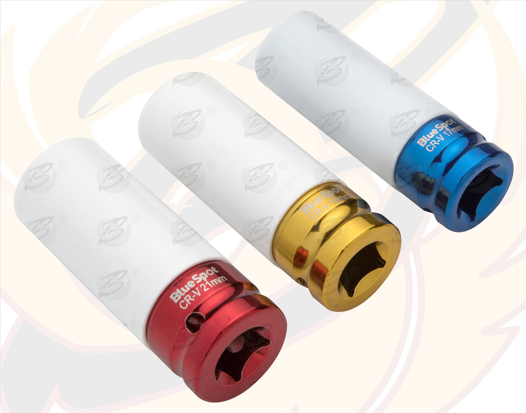 BLUESPOT 7PCS 1/2" DRIVE WHEEL NUT IMPACT TWIST SOCKET SET ( 17MM - 19MM - 21MM )